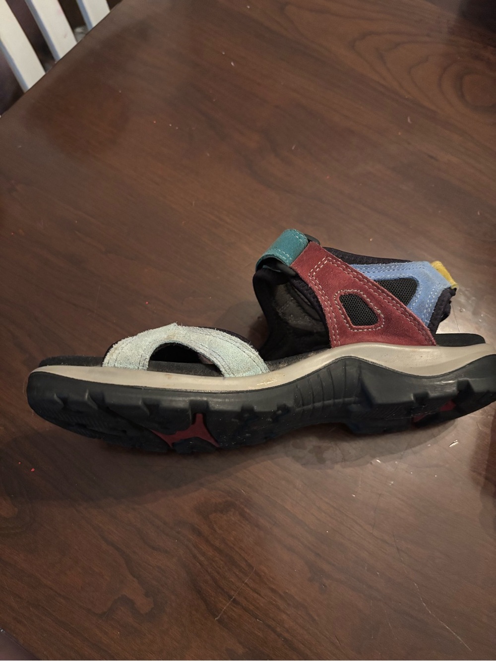 Ecco Multi-Color Women’s Sport Sandals - Blue, Red, Teal, Light Gray